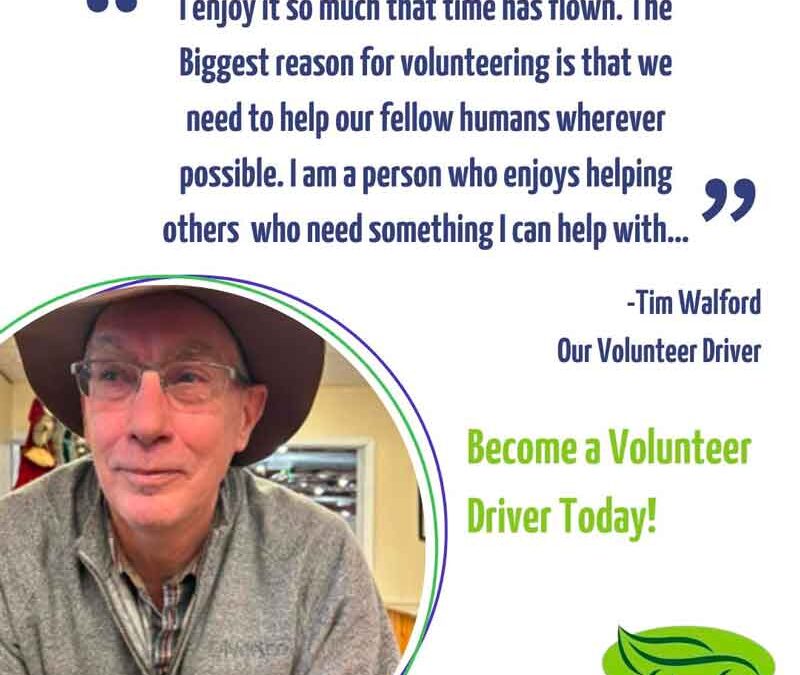 Meet Tim Walford, a dedicated volunteer driver in the Fundy Region!
